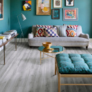 Lame Sol PVC - Click à plat 0,55 - Parquet Chêne gris (Oak 24935) - salon