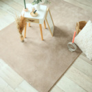 Tapis doux - Hypnose beige nude - Galon tabac