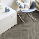 Sol Vinyle Textile - Harmonie - Bois foncé bâton rompu - Surface brillante - chambre