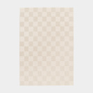 Tapis intérieur et extérieur motif damier - Petit Marius - Crème