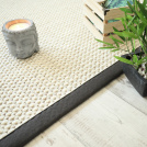 Visuel - Tapis Laine et Sisal - Albury blanc crme - Ganse gris anthracite