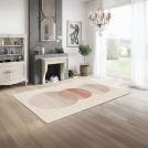 Tapis de salon à motif organique - Liha - Beige - salon