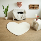 Tapis chambre et dressing - Cur - Blanc crme