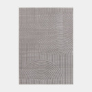 Tapis de salon en relief - Circle - Courbe gris chaud