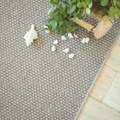 Tapis tissé plat Silver finition synthétique grise - vue de haut