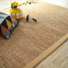 Tapis tissé plat - Bornéo nature - Ganse coton café au lait