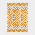 Tapis extérieur et intérieur motif ethnique - Brasilia - Jaune moutarde