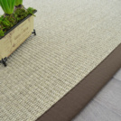 Tapis Sisal Quintana blanchi - Ganse polypropylne chocolat