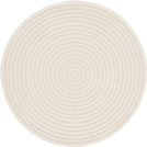 Tapis rond de salon en relief - Circle - Cercle cru et crme