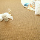 Tapis sur mesure sisal Slow doré - Vue de haut