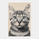 Tapis chambre d'enfant - Chat Senka - Gris et beige