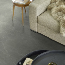 Sol Vinyle Loft - Imitation marbre gris foncé - Surface brillante - salon