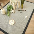 Tapis Natt - Sumatra Silver - Ganse coton noir