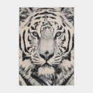 Tapis chambre d'enfant - Tigre Rajah - Gris et beige