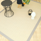 Tapis naturel en Sisal - Veracruz chevron - Blanchi - Ganse grise