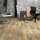 Sol Vinyle Textile - Black Edition 3D - Parquet chêne vintage - salon