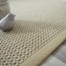 Visuel - Tapis Laine et Sisal - Albury grge - Ganse coton grge