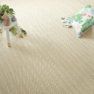 Tapis sur mesure Sisal Maya Chevron blanchi - Vue de haut