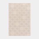 Tapis extérieur et intérieur motif graphique - Hexagone - Beige et écru