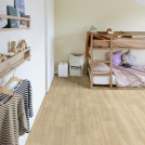 Sol Vinyle Textile Haute Performance - Aspect bois teck clair - chambre enfant