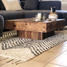 Tapis style Berbère avec franges - Arrow blanc cassé - salon
