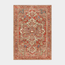 Tapis doux  motif oriental - Jalil - Rouge