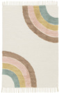 Tapis chambre d'enfant - Arc en ciel - Beige et pastel