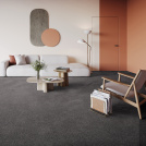 Tapis sur mesure en polyester recyclé gris, déco épurée et lumineuse