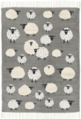 Tapis chambre d'enfant - Petits moutons - Gris et beige