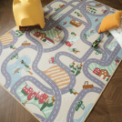 Tapis de jeu enfant - Circuit de voiture - Campagne