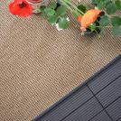 Tapis intérieur / extérieur Lombok naturel galon anthracite - vue de haut