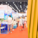 Coton gratté ignifugé couleur jaune safran - événement
