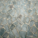 Moquette Stand imprimée Chemin pavé – motif pierres grises pour événementiel