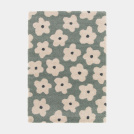 Tapis fleurs maximalistes - Apolline - Gris bleuté