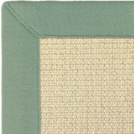 Tapis Sisal grosses boucles - Cuba blanchi - Ganse lin vert sauge