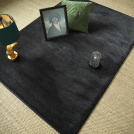 Tapis doux - Hypnose noir velours - Galon noir