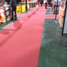 Moquette Stand Event, Rose candy Stand Event, habillage de sol simple et professionnel