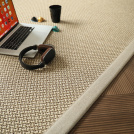Tapis naturel en Sisal - Slow ficelle lin - Ganse lin naturel