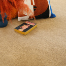 Tapis sur mesure en polyester recyclé Re-cycle camel - chambre