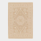 Design oriental revisité pour le tapis Naya en coloris naturel et blanc