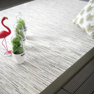 Tapis intérieur / extérieur - Bornéo blanc - Ganse anthracite - salon de jardin