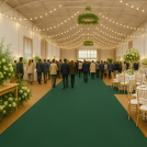 Moquette filmée Stand Event - Vert sapin - Salle de conférence avec diner