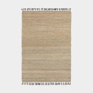 Tapis naturel en jute et coton - Néo-ethnique - Marron