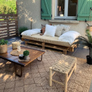Tapis Salon / Terrasse - Scandinave - Marron cuivré - Décoration terrasse