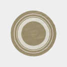 Tapis rond imitation fibres naturelles extrieur et intrieur - Provence - Aspect jute