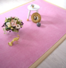 Tapis Paillettes Star rose - Ganse coton beige