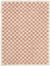 Tapis damier  poils longs - Colorama - Rose vintage