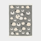 Tapis chambre d'enfant - Petits moutons - Gris et beige