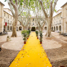 Moquette filmée - Stand Event - Jaune safran - extérieur