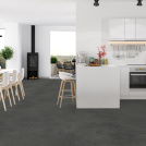 Sol Vinyle Textile Black Edition - Aspect marbre anthracite - Cuisine ouverte